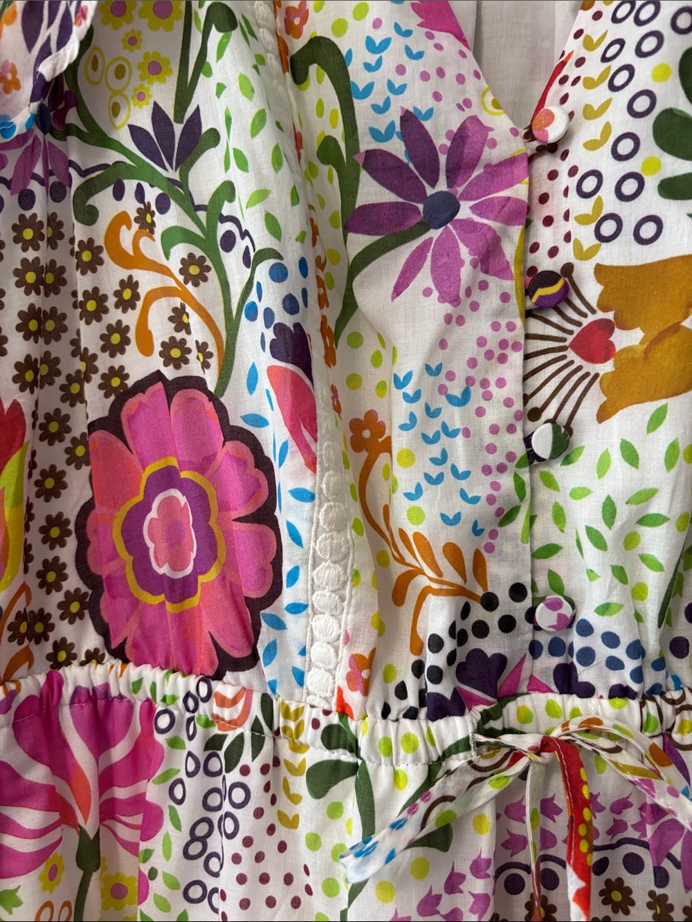 J. Crew Ratti retro Floral pom Pom Maxi Dress size 8 - Picture 3 of 8